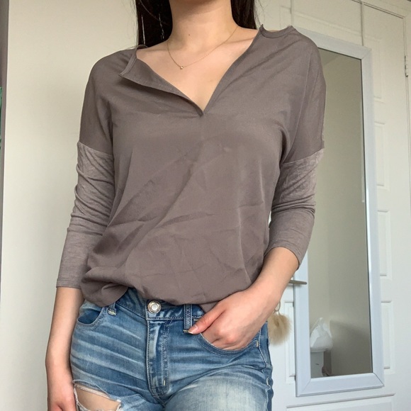 Banana Republic Brown Quarter Sleeve - Picture 1 of 3